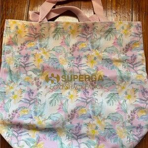 LoveShackFancy x Superga Pastel Floral Tote Bag